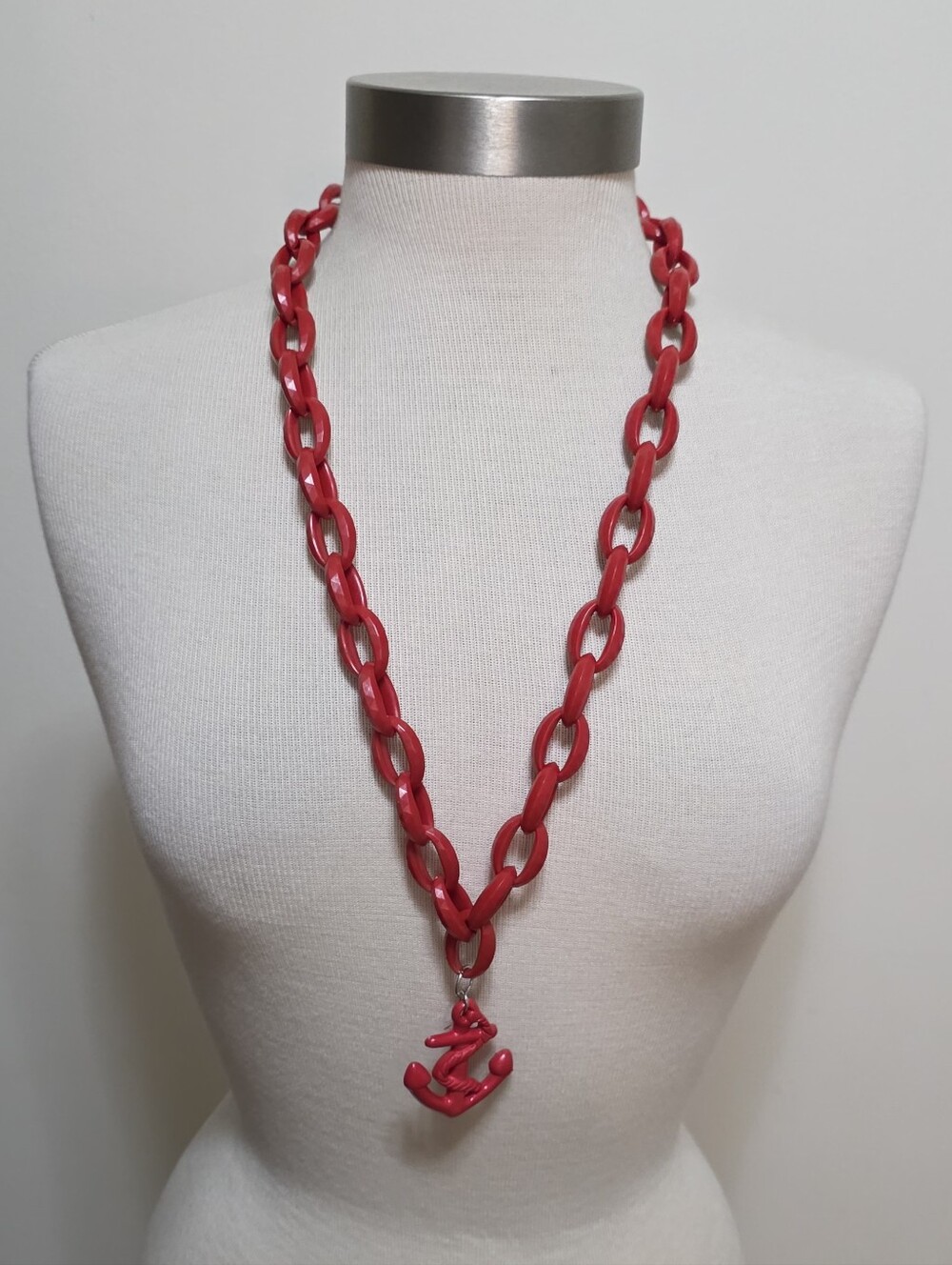 Chunky Nautical Chain Necklace 30" Lobster Closure.
